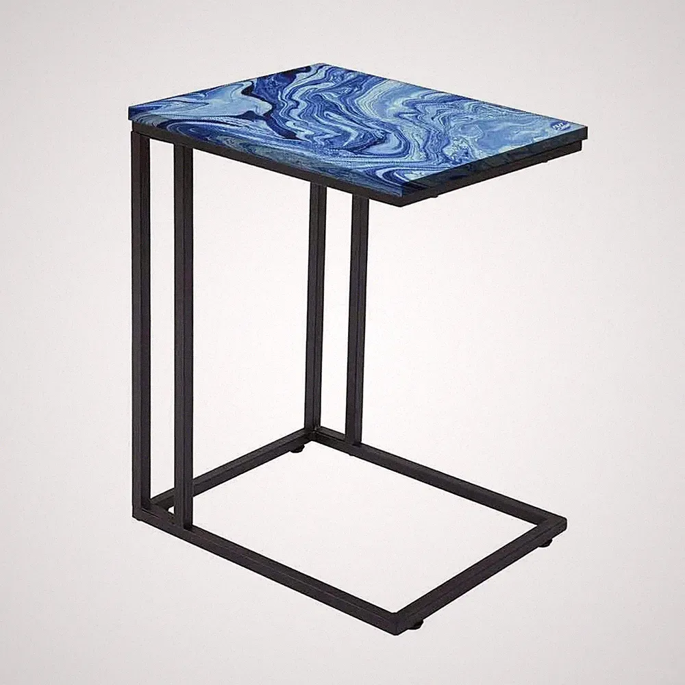 Design C Shaped Side Study Breakfast End Table for Laptop Work on Sofa Couch