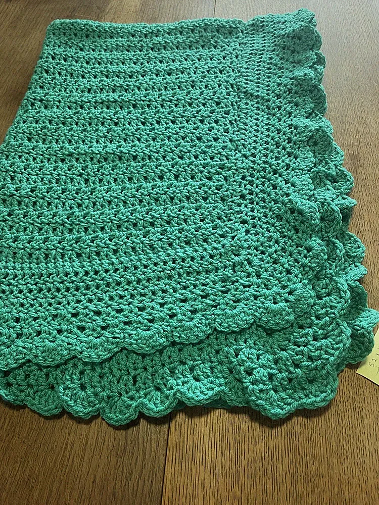 Hugh Hand Crochet Throw Blanket sofa recliner lap. United States FREE SHIPPING