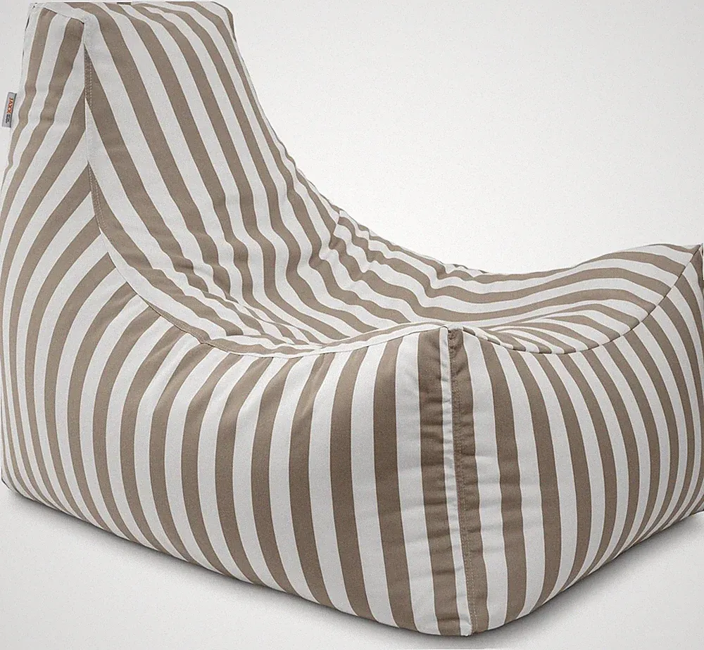 Juniper Chaise Lounge, Taupe Striped