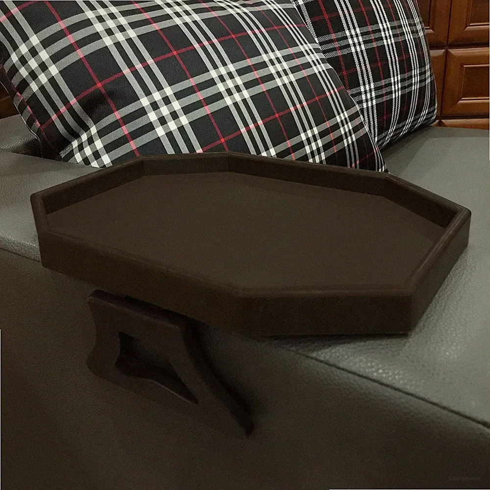 Side Tables Sofa Armrest Clipon Table Recliner Armchair Organizer Tray cherry