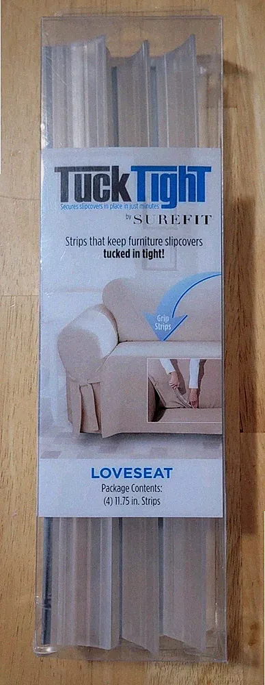 SureFit Tuck Tight Furniture Slipcover For Loveseat 4 Piece Strips 11.75"